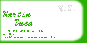 martin duca business card